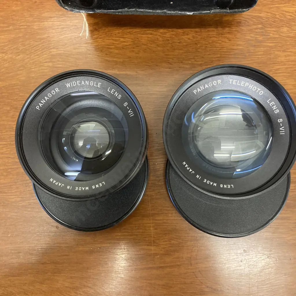 Panagor Wide Angle Lens S-VII & Panagor Telephoto Lens S-VII In Case Image 1++
